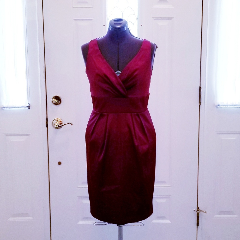 Elegant & Seductive Wine/Deep Brick Red Dress 10